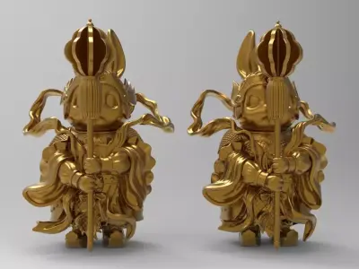 Cute Bunny Door Gods in 3D Adorable Models to Protect Your Home 3D print model