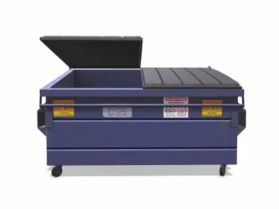 Dumpster Low-poly PBR Low-poly 3D model