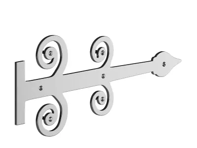 Wrought Iron Garage Door Hinges 3D model