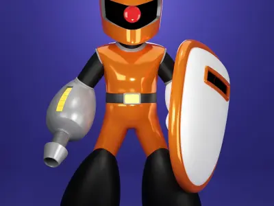 Sniper Joe Rockman Megaman 3D model