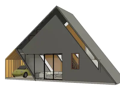 Diamond House - Futuristic Tiny House Model 3D model