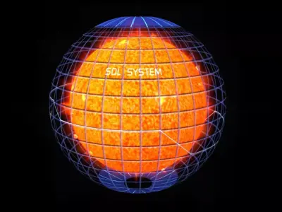 Sun Hologram Low-poly 3D model