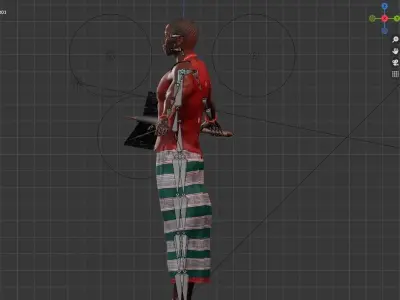 Sango - Yoruba God of Thunder Rigged High Poly 3D Character 3D model