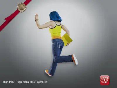 Student Female AAS 2130 008 3D model