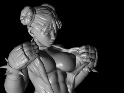 High quality erotic figure Chun Li street fighter 3D print model