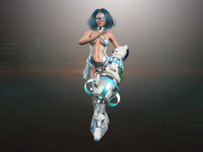 Cyborg War Zone - Eva01 Low-poly 3D model