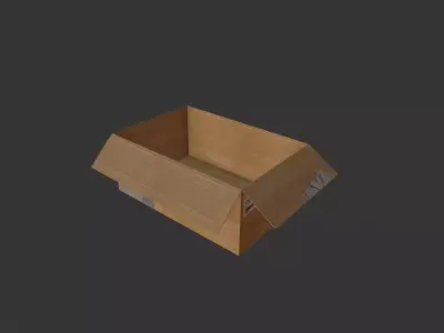 Cardboard Box PBR Free low-poly 3D model