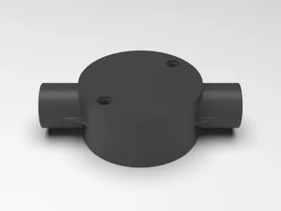 20mm-2-way-Junction-Box pipe fitting 3D print model