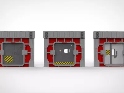 Sci fi door 26 3D model