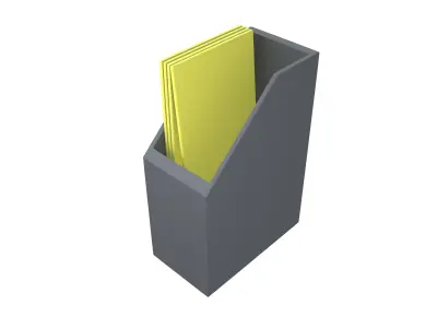 Office Stationery File Folder Icon v1 002 Low-poly 3D model