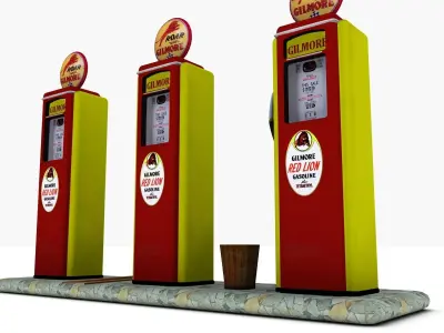 Gas Pump Gilmore 3d model 3D model