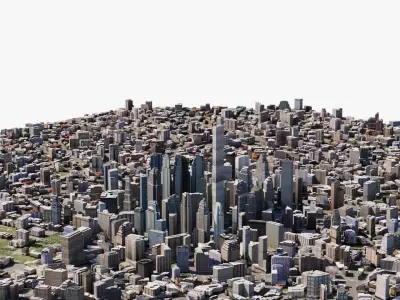 Real Time City 19 Low-poly 3D model
