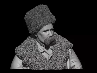 Taras Shevchenko Realistic Bust 3D print model