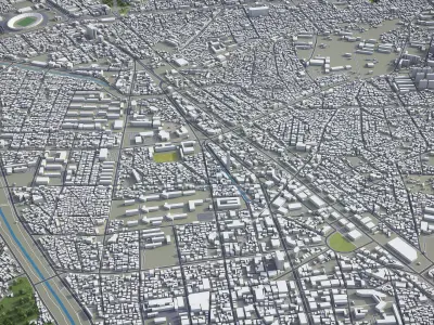 Jeonju Low-poly 3D model
