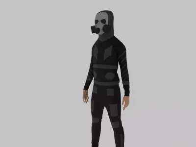 Sici-fi Soldier Low-poly 3D model