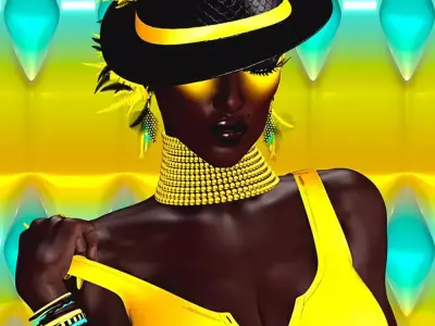 Neon Vogue Portrait Wallpaper Texture  Texture