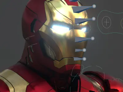 Rigged Iron Man Tony Stark Model 3D Blender OBJ FBX Low-poly 3D model