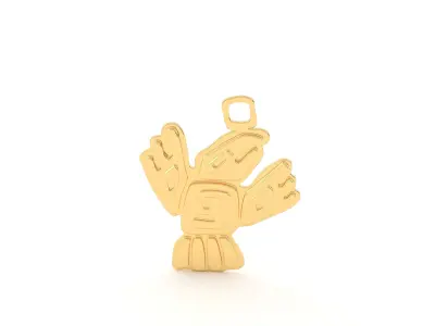 Native American pendant 02  Bird 3D print model