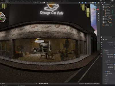 Conner Building design and landscape 3D model