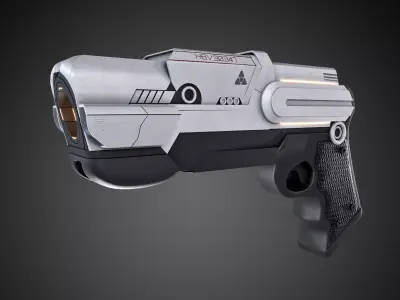 Sci fi gun Low-poly 3D model Low-poly 3D model