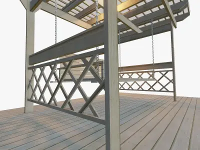 Arbor with Swing 3D model