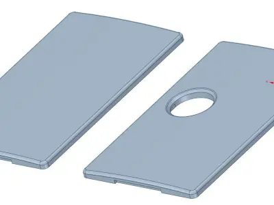 Billetbox pannels rev 4 Plain-SLA-Curved 3D print model