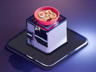 Ramen Restaurant Low-poly 3D model