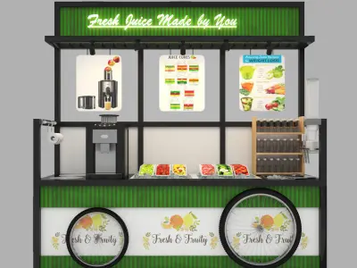 SELF-SERVICE FRUIT JUICE CART 3D model