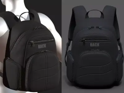 Backpack Camping bag baggage Color  Low-poly 3D model purchase