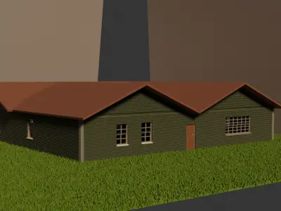 Modular American House Free low-poly 3D model