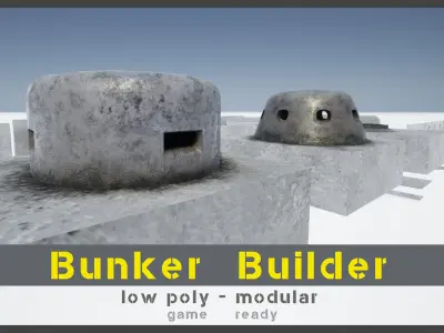 Bunker Builder Asset Pack Low-poly 3D model