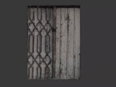 Old Metal window Scan Low-poly 3D model