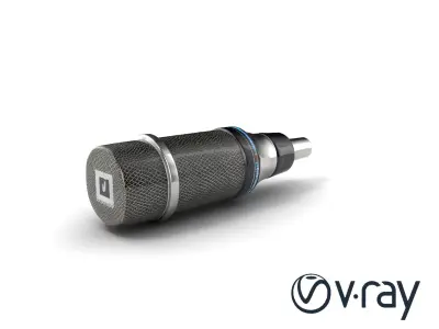 SonicLens Microphone Retro-Futuristic model pack Low-poly 3D model