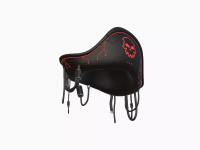 Cyberpunk Pirate Hat A09 - Character Design Low-poly 3D model