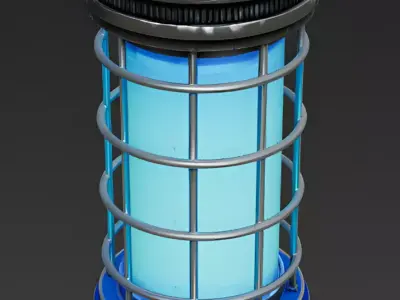 Sci-Fi Plasma Power Cell 3D Model Low-poly 3D model
