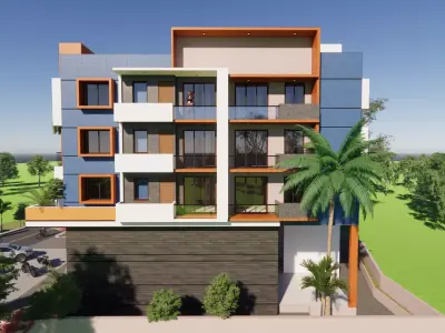 Contemporary Mixed-Use Building - Retail and Residential 3D model