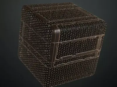 Dark Perforated Metal Grill Panel Transparent PBR Seamless Texture