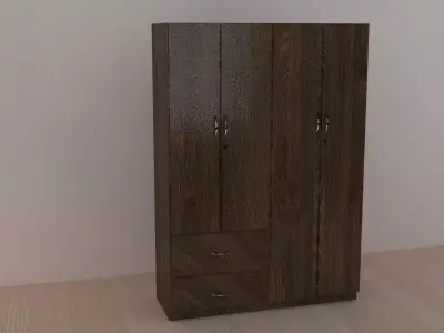 Wooden Cabinet Low-poly 3D model Low-poly 3D model
