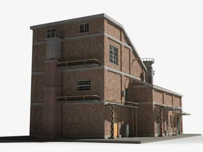  Factory xx21 Low-poly 3D model