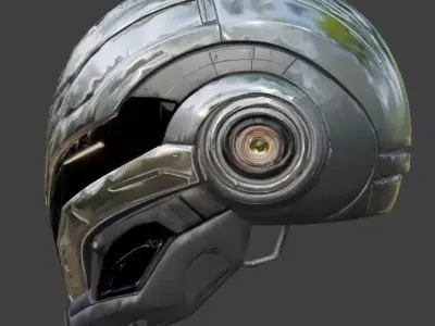 Cyber Mecha V-Fin Commander 3D Model Low-poly 3D model