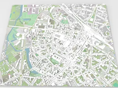 Cityscape Arras France 3D model