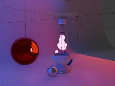 Animated lava lamp Free low-poly 3D model