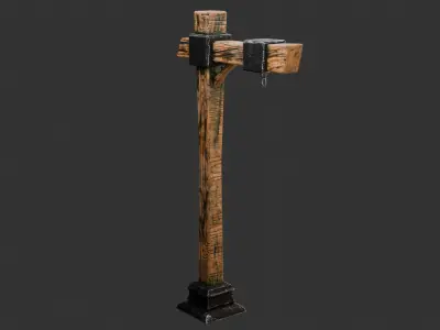 stylized street lamp Low-poly 3D model purchase