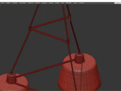 Troy Audiophile Chandelier Low-poly 3D model
