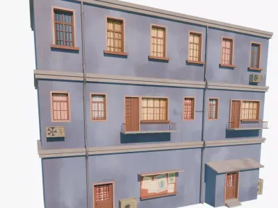 Semi-realistic Stylized House 07 Low-poly 3D model