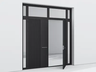 Aluminium door 58 3D model