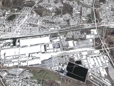 Cityscape Wolfsburg Germany 3D model