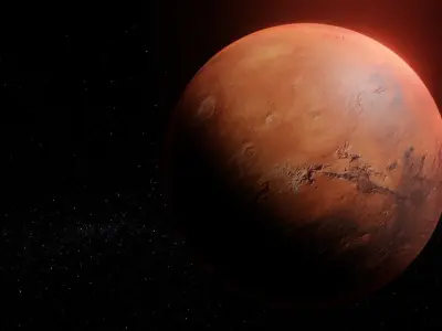 Photorealistic Mars 8k Textures 3D Model Low-poly 3D model