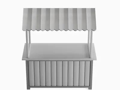 Food Stand 08 Low-poly 3D model