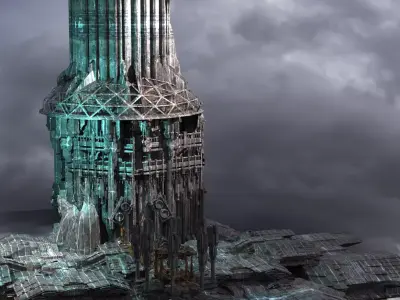 Necro underworld sci fi Structure 3D model